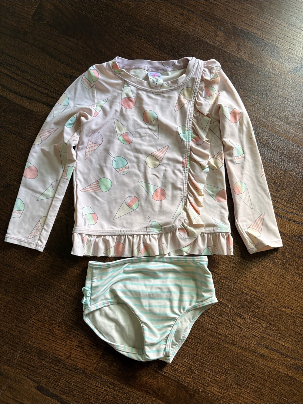 Ruffle Butts Girls Ice Cream Swim Set Size 5